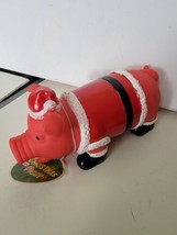 Piggy Squish Funny Animold Vinyl Oinking/Squealing Santa Christmas Gag G... - $12.35