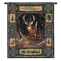 26x34 DEER Buck Lodge Wildlife Nature Decor Tapestry Wall Hanging - $82.00