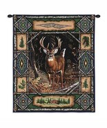 26x34 DEER Buck Lodge Wildlife Nature Decor Tapestry Wall Hanging - $1,528.52 MXN