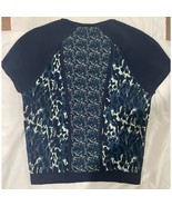 Parker Women&#39;s Bandage Knit Top Blue Teal Silhouette Slimming Smoothing - $15.00