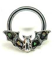 Bat Wing Ring Septum Abalone Shell 8 mm Clicker 16g (1.2mm) Helix Earring Conch - £9.78 GBP