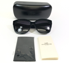 Coach Sunglasses HC 8264 L1083 5002T3 Black Gold Cat Eye Frames with Blue Lenses - £95.19 GBP