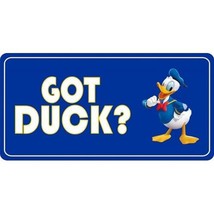 got duck? disney donald duck cartoon chrome license plate made in usa - £23.97 GBP