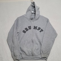 Disneys Mens Hoodie Sz M Grumpy Grey hooded Full Zip Jacket - $25.87