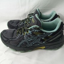 Asics Women&#39;s Gel-Venture 6 Sneakers Running Shoes Black/Green Size 6.5 GUC - £27.69 GBP