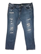 Silver Suki Skinny Distressed Denim Stretch Blue Jeans Womens size 21x27 - £14.94 GBP
