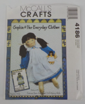 MCCALLS CRAFTS PATTERN #M4186 SOPHIE RAGTIME DOLL CLOTHES PLAYMATEDOLL U... - £6.31 GBP