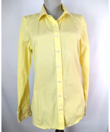 J. Crew Haberdashery Button-up Shirt Size S Yellow stripe cotton Long Sl... - £18.96 GBP