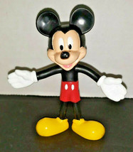 Vintage Walt Disney World Resort Mickey Mouse PVC Figure 4 Inch Tall U115 - £7.98 GBP