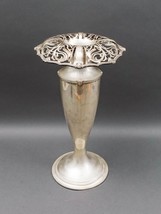 Antique Monumental Sterling Silver Art Nouveau Openwork Everted Rim Vase 17 1/2&quot; - £3,134.57 GBP