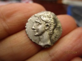 Augustus Quadriga denarius from ancient gold ring v2 - $153.84