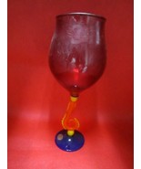 Murano Venetian wine glass red 10&quot; [GLASS9] - $47.39 CAD