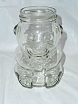 Teddy Bear Shaped Frosco Vidrio Glass Bottle Honey Bee Candy Sugar Chocolate - £9.64 GBP