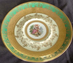 Antique Bohemia China 24K Gold Encrusted 6.5” Saucer – Empire – VGC - Czech. - £52.06 GBP