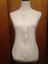 A.L.C. White 100% Silk Sleeveless Tank Shell SZ XS - $68.31