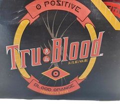 Tru Blood O-Positive "Blood Orange" Vampire Carbonated Drink Glass Bottle Sealed image 3