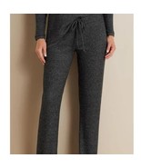 Soft Surroundings Softy Pull-On Ribbed Lounge Pants Black Small - $20.00