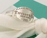 Size 5 Please Return to Tiffany &amp; Co Sterling Silver Oval Signet Ring - £158.94 GBP