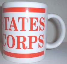 USMC US Marine Corps ceramic coffee mug &quot;red on white&quot; - £11.99 GBP