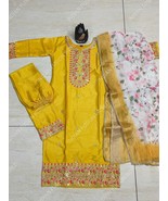 Heavy Chinon Silk With Heavy Embroidery 3 piece set for women - $39.99