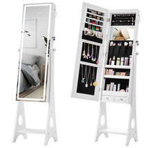 Fashion Simple Jewelry Storage Mirror Cabinet With LED Lights,For Living Room - £131.14 GBP