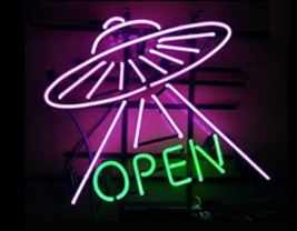 New UFO Open Alliens Light Poster Bar Beer Neon Sign 17&quot;x14&quot; - £99.93 GBP