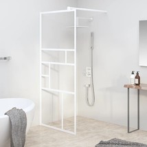 vidaXL Walk-in Shower Wall 35.4&quot;x76.8&quot; ESG Glass White - $440.35 CAD