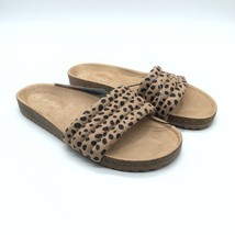 Cat &amp; Jack Girls Selma Slide Sandals Quilted Footbed Leopard Print Brown 1 - £6.25 GBP