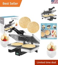 Electric Krumkake Maker - 100% Non-Stick with Steam Guard for Safe Baking - $61.00