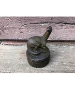 Vintage Rubber DINOSAUR Pencil Sharpener 2 3/8&quot; Brontosaurus  - $15.79