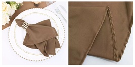 17x17&quot; 25 pcs Taupe Polyester TABLE NAPKINS Wedding Party Kitchen Linens - $44.99