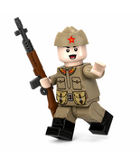 WWII Soviet Field Cap Infantry with PPS SMG 1pc Minifigure - $3.99