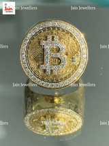 1.90 - 2 Karat Ij / SI1 Bitcoin Crypto Währung Herren Ring 14Kt,18Kt Echt Gold - £2,727.93 GBP+