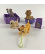 Barbie Doll Dreamhouse Pet Replacement Puppy Dog Figures Lot Food Mattel... - $23.71