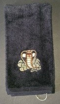 Cobra Embroidered Golf Sport Towel 26x16 Black  - $18.00