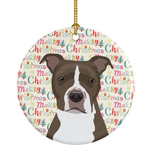 Pit Bull Blue #6 Christmas Ceramic Ornament Christmas Tree Hanging Decorations f - £27.48 GBP