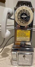 Gray Station Chrome Pay Telephone 1940&#39;s Fully Restored White - £846.70 GBP