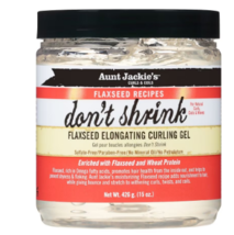 Aunt Jackie&#39;s Flaxseed Recipes Don&#39;t Shrink Elongating Curling Gel 15.0oz - £15.92 GBP