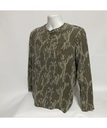 Gamehide Mens Medium T Shirt Long Sleeve Camo Hunting Henley Tee Camouflage - £10.54 GBP