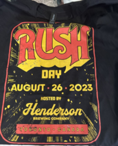 Officiel sous Licence Rush Jour Henderson Bière T-Shirt XL Geddy Lee - £42.23 GBP