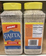 Adams Fajita Seasoning 34 oz container. Bundle of 2 with DMC Spice Spoon... - $119.58 CAD