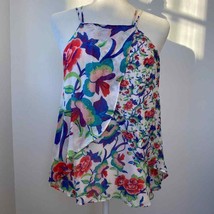 Anthropologie Maeve Strappy Floral Flutter Wrap Cami Sleeveless Top Small EUC - £18.93 GBP
