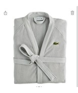 Lacoste Men&#39;s Light Terry Cotton Classic Bathrobe One Size In  Micro Chi... - $1,142.18 MXN