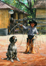 Six Note Cards Learning The Ropes by Jack Sorenson Western Kids Children... - $29.69