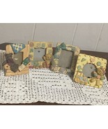 4 Small Ceramic Baby Photo Frames 3D Multicolored Detailed - €5,52 EUR
