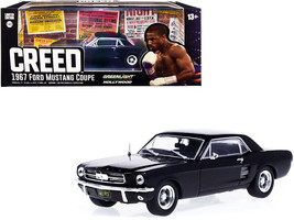 1967 Ford Mustang Coupe Matt Black Adonis Creed's Creed 2015 Movie 1/43 Diecast - $33.53