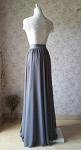 GRAY Wedding Skirt and Top Set Plus Size Two Piece Bridesmaid Skirt and Top image 6