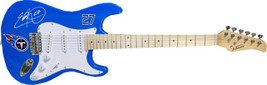Eddie George signed Tennessee Titans Logo Blue Glarry 39&quot; FS Strat Electric Guit - £259.75 GBP