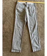 J. Crew 770 Straight Brushed Twill Chino Pant 34x33 Grey Stretch Cotton - $66.34 CAD