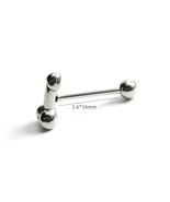 Unisex Stainless Steel Prevent Allergic Tongue Barbell Stud Punk Tongue Ring Pie - $11.51